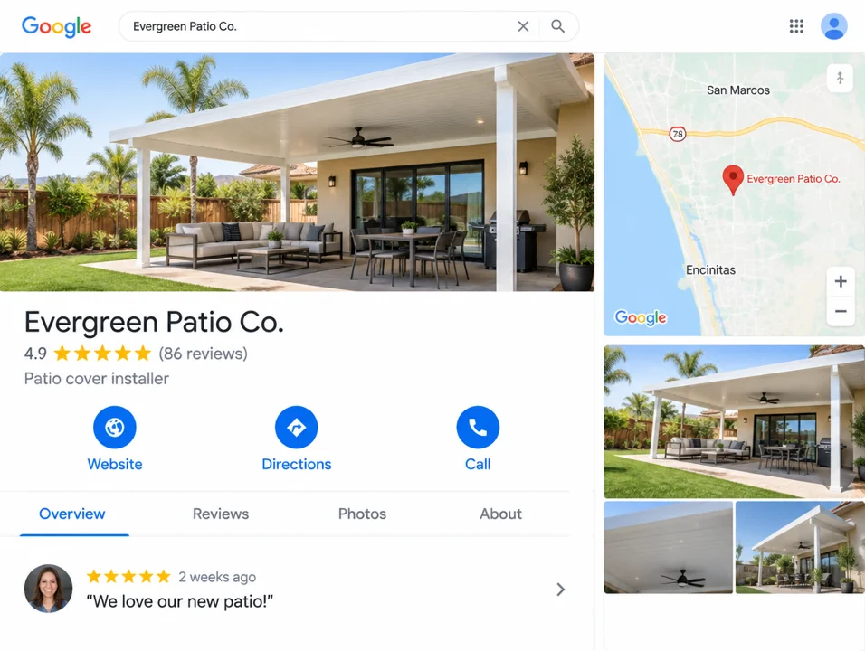 Illustrative positive Google review on a business profile.