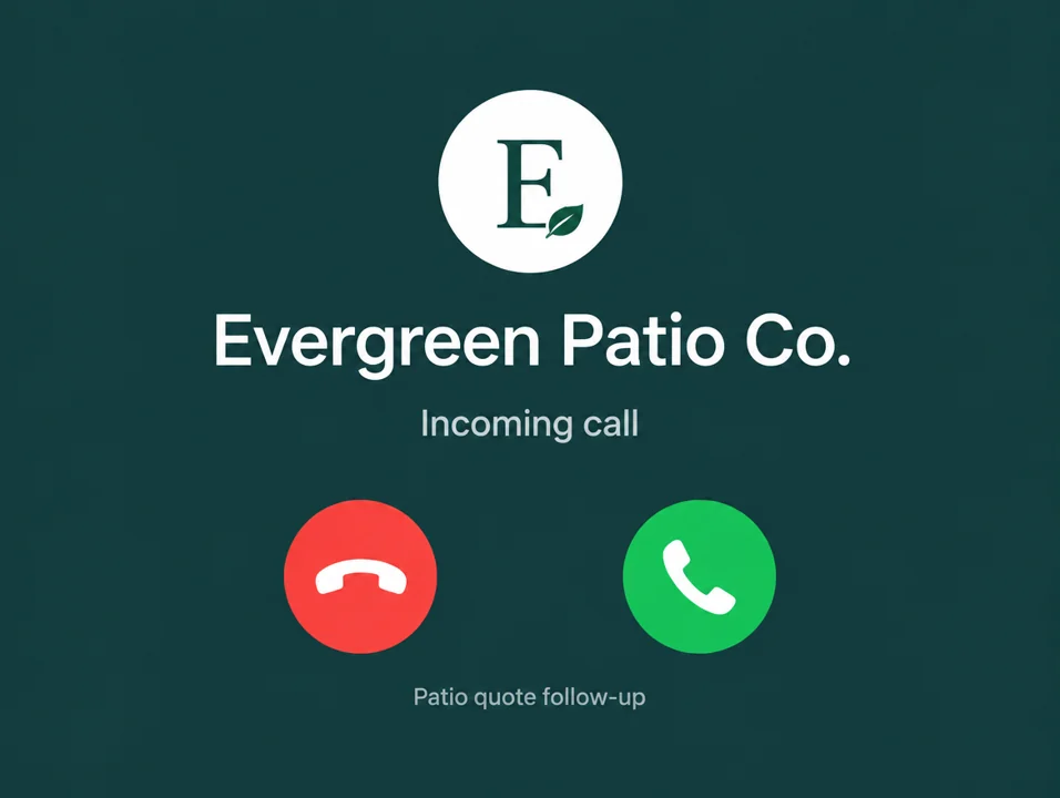 Illustrative follow-up phone call.